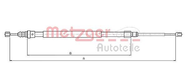 Metzger Autoteile Seilzug, Feststellbremse [Hersteller-Nr. 10.6686] für Renault