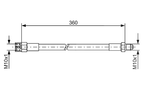 Bosch Bremsschlauch [Hersteller-Nr. 1987476235] für Mercedes-Benz, Audi, VW, Puch
