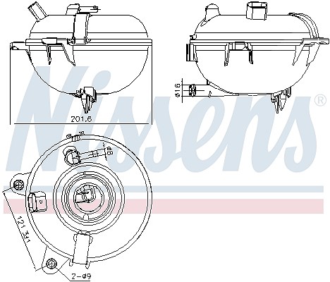 Nissens Ausgleichsbehälter, Kühlmittel [Hersteller-Nr. 996130] für VW, Audi, Seat, Skoda