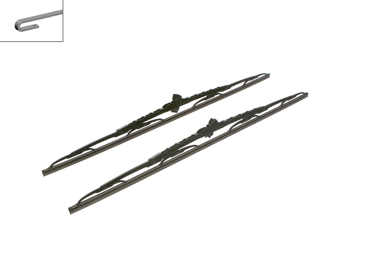 Bosch Wischblatt [Hersteller-Nr. 3397118320] für Renault, Dodge, Opel, Vauxhall, Lancia, Chrysler, Peugeot, Fiat, Nissan, Citroën
