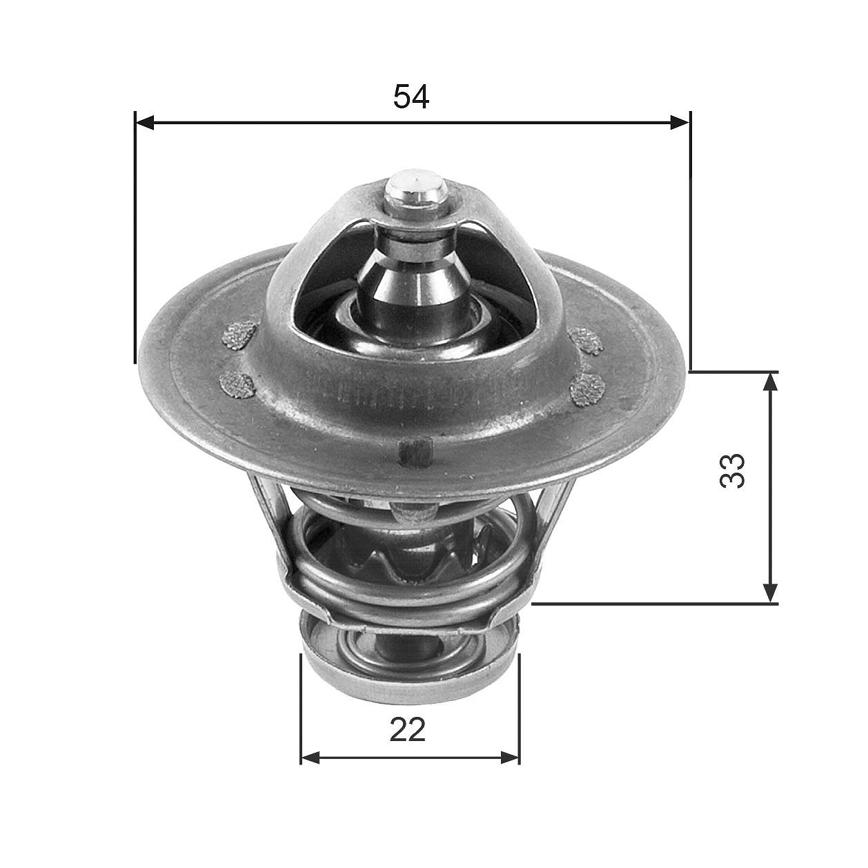 Gates Thermostat, Kühlmittel [Hersteller-Nr. TH22285G1] für Honda, Vauxhall, Opel, Mazda