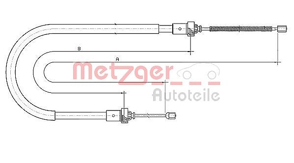 Metzger Autoteile Seilzug, Feststellbremse [Hersteller-Nr. 10.6892] für Renault, Dacia
