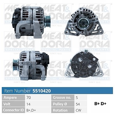 Meat & Doria Generator [Hersteller-Nr. 5510420] für Opel, Vauxhall