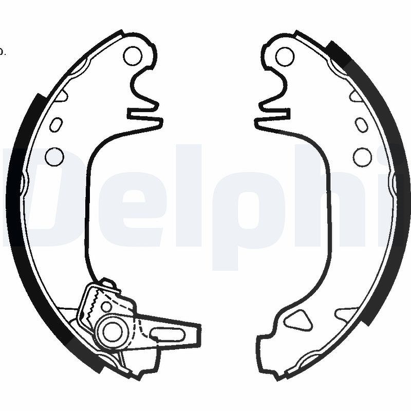 Delphi Bremsbackensatz [Hersteller-Nr. LS1423] für Peugeot, Citroën, Mega, Vauxhall