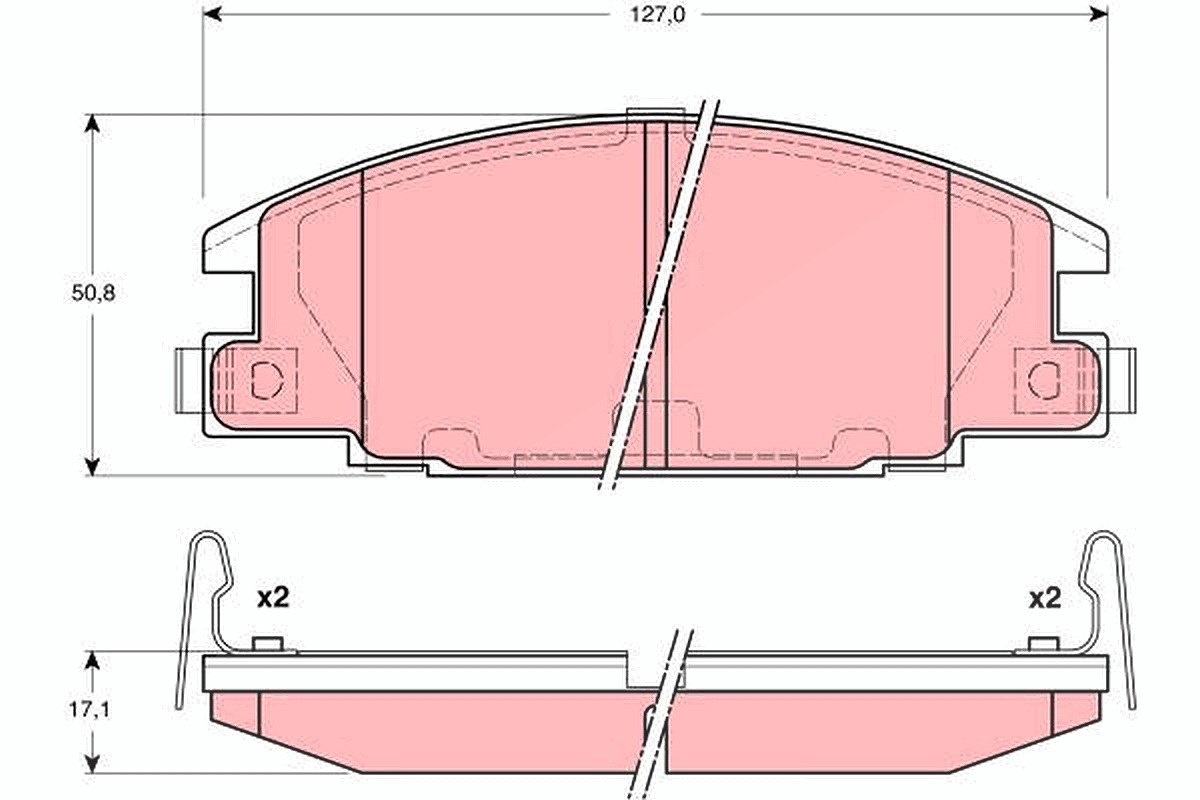 Trw Bremsbelagsatz, Scheibenbremse [Hersteller-Nr. GDB3161] für Opel, Isuzu