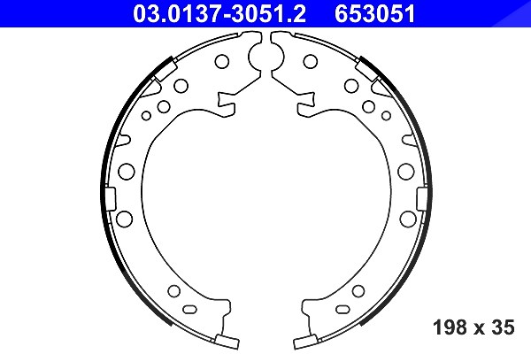 Ate Bremsbackensatz, Feststellbremse [Hersteller-Nr. 03.0137-3051.2] für Honda