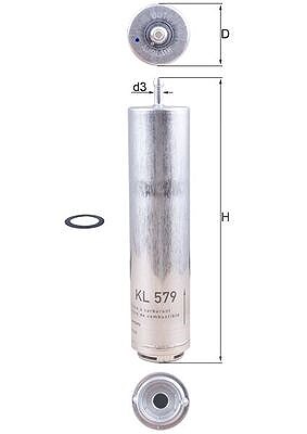 Mahle Kraftstofffilter [Hersteller-Nr. KL579D] für Mini, Alpina, BMW