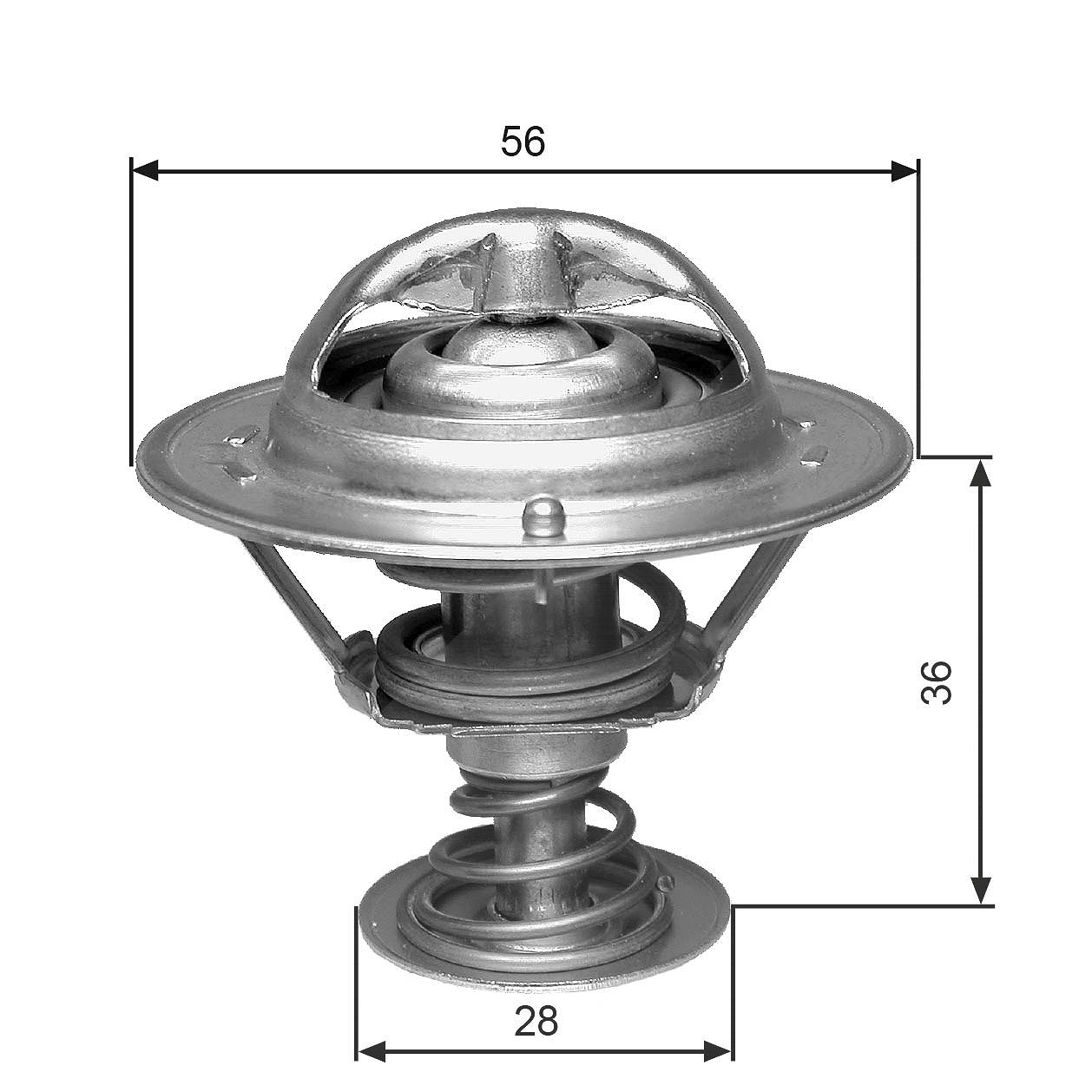 Gates Thermostat, Kühlmittel [Hersteller-Nr. TH31482G1] für Peugeot, Toyota, Citroën, Mitsubishi, Lexus