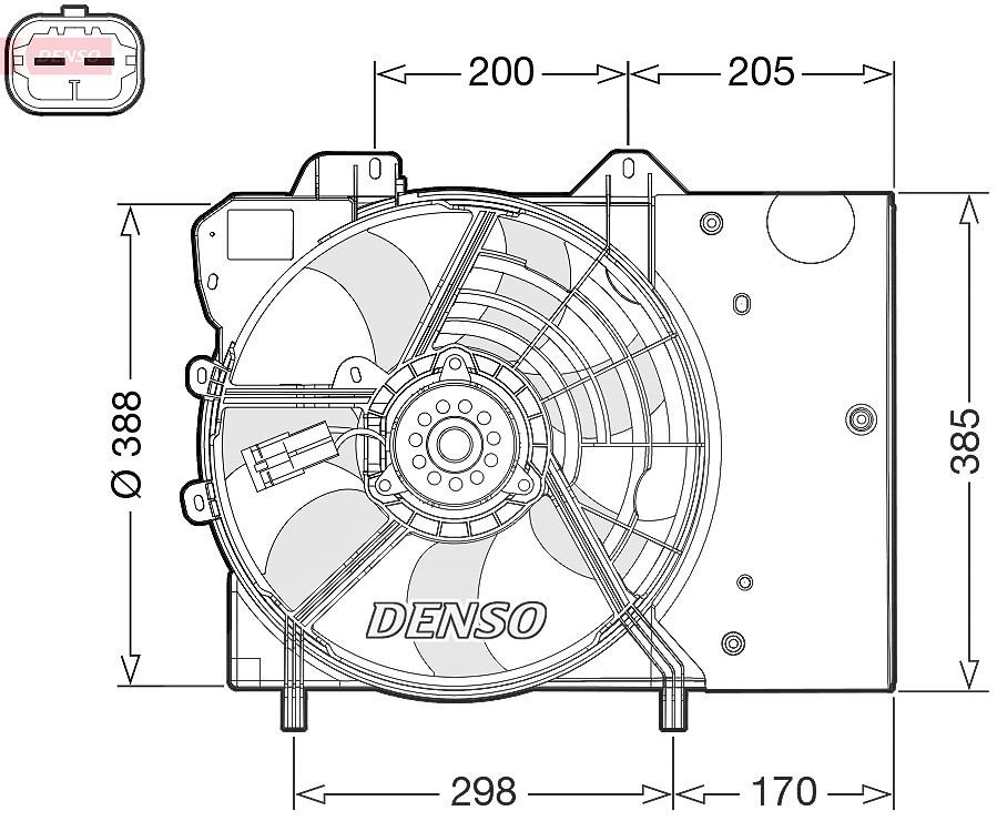 Kühlerventilator DER21024 DENSO für CITROËN PEUGEOT DS OPEL - Bild 3