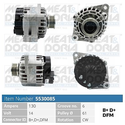 Meat & Doria Generator [Hersteller-Nr. 5530085] für Opel, Vauxhall, Saab