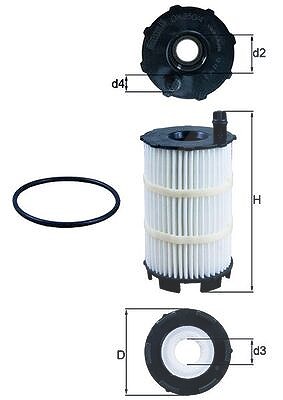 Mahle Ölfilter [Hersteller-Nr. OX350/4D] für Lamborghini, Audi, VW