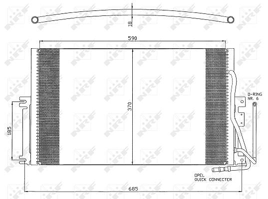 Nrf Kondensator 610x368 [Hersteller-Nr. 35342] für Vauxhall, Opel