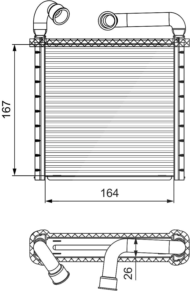 Valeo Wärmetauscher, Innenraumheizung [Hersteller-Nr. 811506] für Seat, Cupra, VW, Audi, Skoda