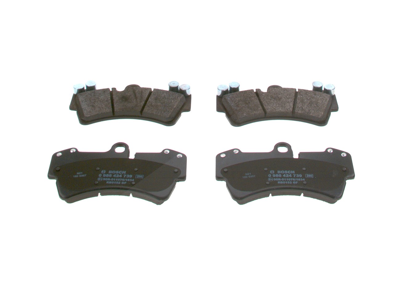 Bosch Bremsbeläge vorne (Satz) [Hersteller-Nr. 0986424739] für VW, Porsche, Audi