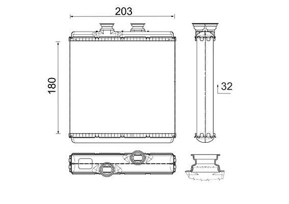 Mahle Wärmetauscher, Innenraumheizung [Hersteller-Nr. AH183000P] für Mercedes-Benz