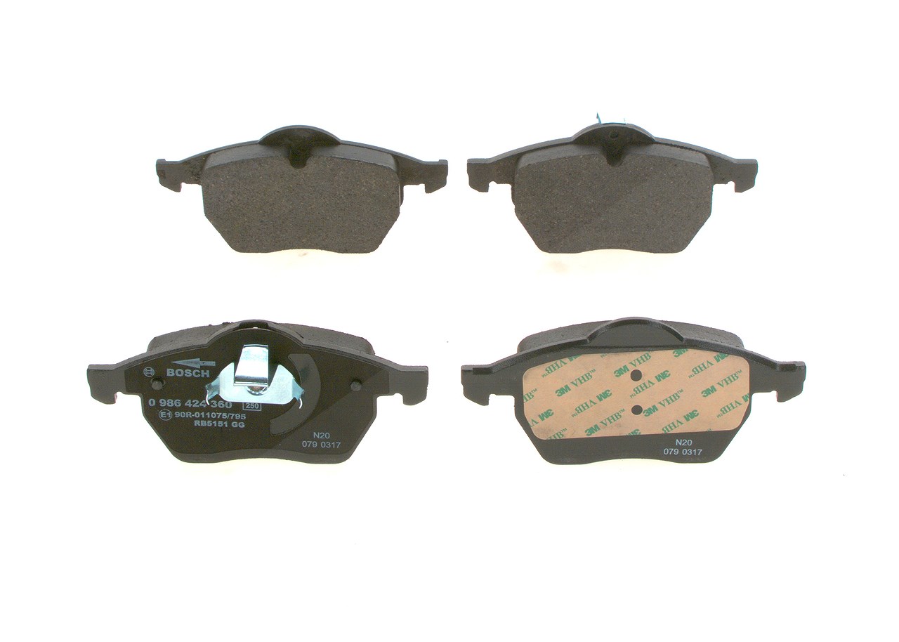 Bosch Bremsbeläge vorne (Satz) [Hersteller-Nr. 0986424360] für Opel, Vauxhall, Saab