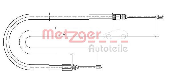 Metzger Autoteile Seilzug, Feststellbremse [Hersteller-Nr. 10.6699] für Renault