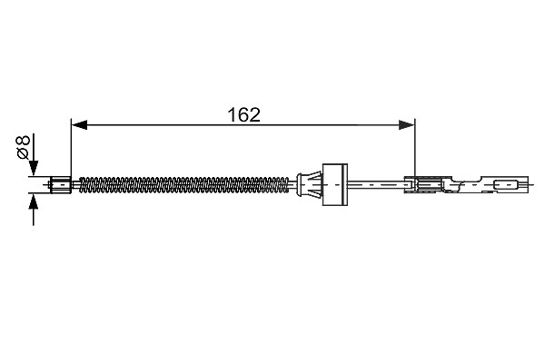 Bosch Seilzug, Feststellbremse [Hersteller-Nr. 1987482278] für Ford, Mazda, Mazda (changan)