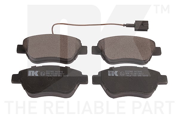 Nk Bremsbelagsatz Vorderachse [Hersteller-Nr. 222380] für Citroën, Alfa Romeo, Fiat, Lancia, Peugeot