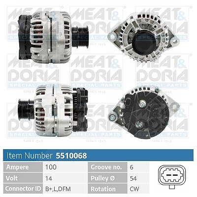 Meat & Doria Generator [Hersteller-Nr. 5510068] für Opel, Vauxhall, Saab