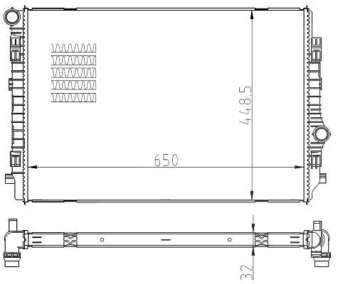 Nrf Kühler, Motorkühlung [Hersteller-Nr. 550081] für Skoda, VW, Audi, Seat