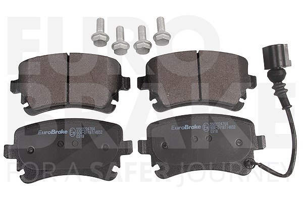 Eurobrake Bremsbeläge hinten (Satz) inkl. VWK [Hersteller-Nr. 5502224764] für Audi, VW