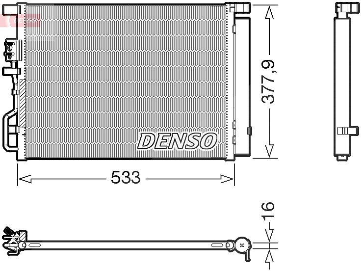 Denso Kondensator, Klimaanlage [Hersteller-Nr. DCN41018] für Kia, Hyundai