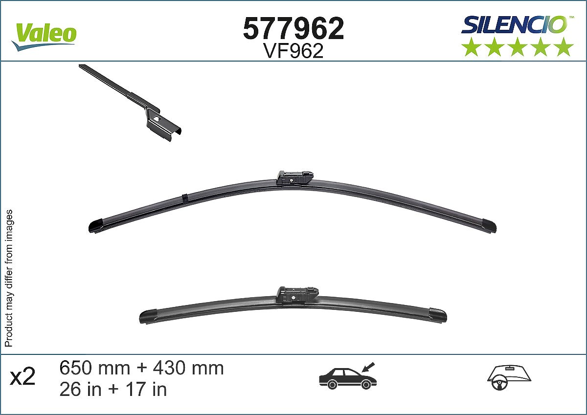 Valeo Wischblatt [Hersteller-Nr. 577962] für Ds, Peugeot, BMW, Cupra, Volvo