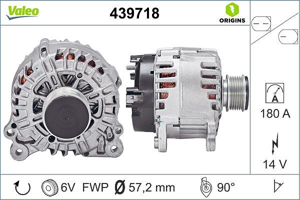 Valeo Generator [Hersteller-Nr. 439718] für Skoda, VW, Seat