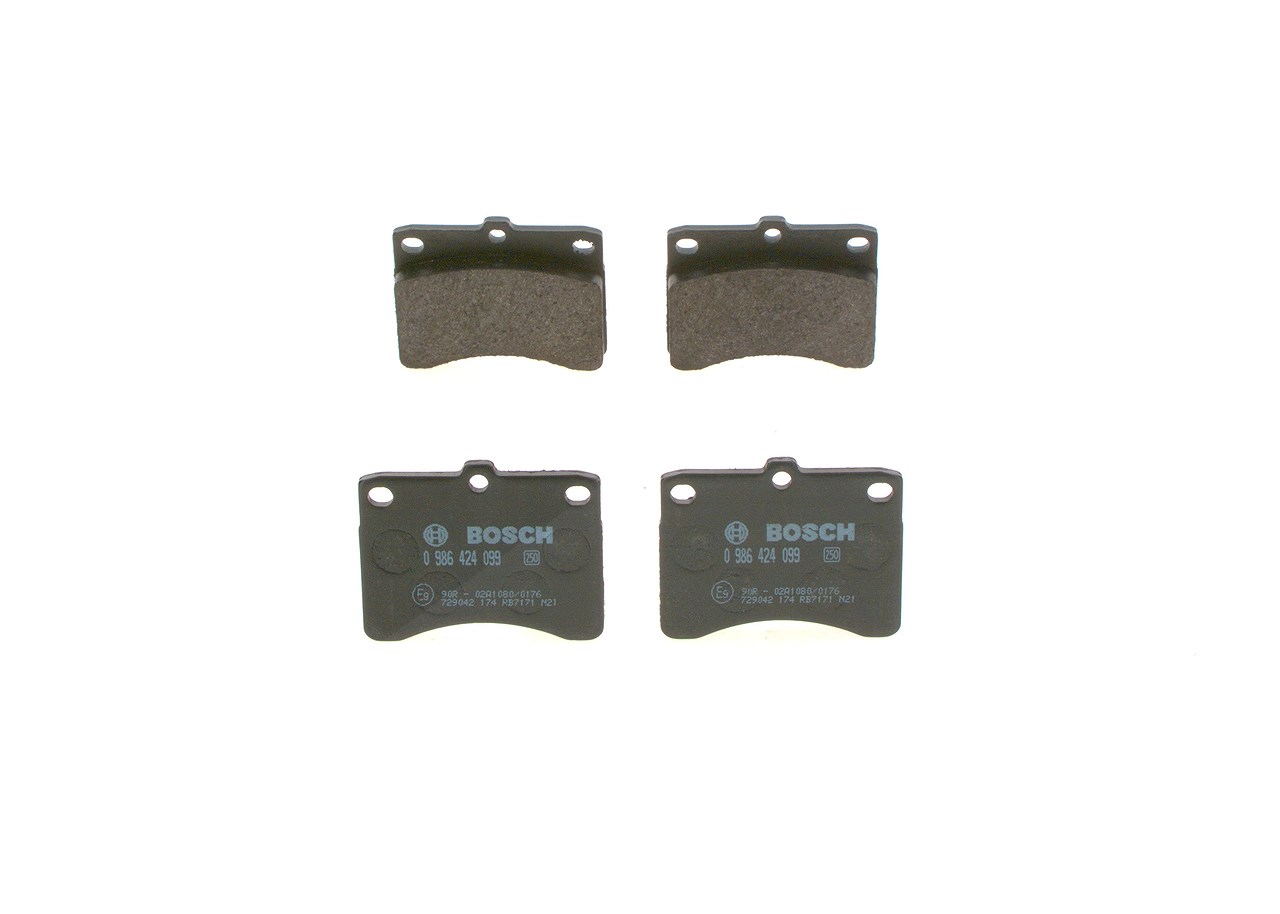 Bosch Bremsbelagsatz, Scheibenbremse [Hersteller-Nr. 0986424099] für Piaggio, Daihatsu, Perodua