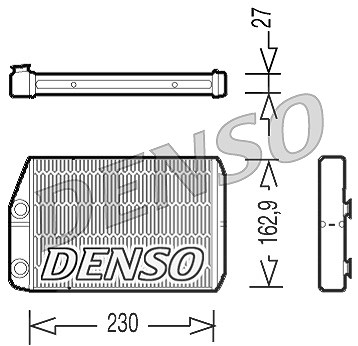 Denso Wärmetauscher, Innenraumheizung [Hersteller-Nr. DRR09034] für Peugeot, Fiat, Citroën