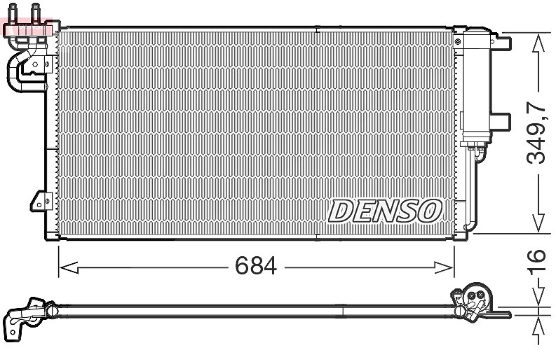 Denso Kondensator, Klimaanlage [Hersteller-Nr. DCN10045] für Ford