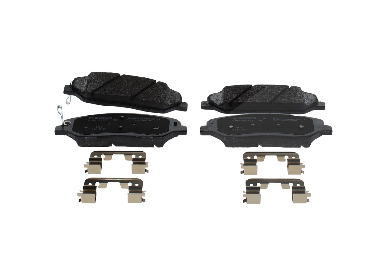 Bosch Bremsbelagsatz, Scheibenbremse [Hersteller-Nr. 0986494631] für Ssangyong, Kia, Hyundai
