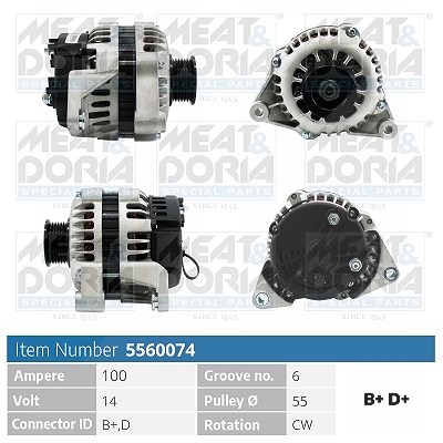 Meat & Doria Generator [Hersteller-Nr. 5560074] für Saab, Vauxhall, Opel