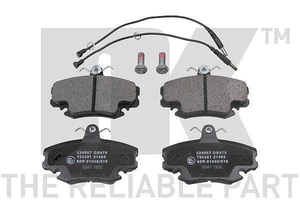 Nk Bremsbelagsatz Vorderachse [Hersteller-Nr. 229957] für Dacia, Peugeot, Renault