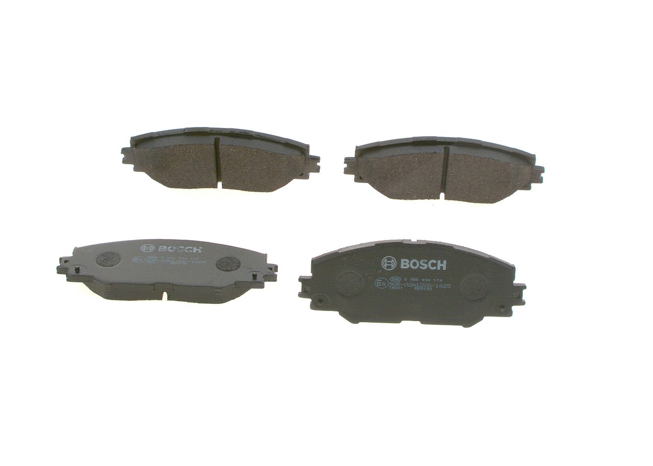 Bosch Bremsbelagsatz Vorderachse [Hersteller-Nr. 0986494174] für Toyota