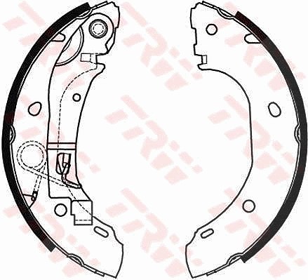 Trw Bremsbackensatz [Hersteller-Nr. GS8472] für Peugeot, Fiat, Citroën