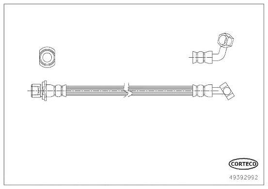 Corteco Bremsschlauch [Hersteller-Nr. 49392992] für Lexus, Toyota