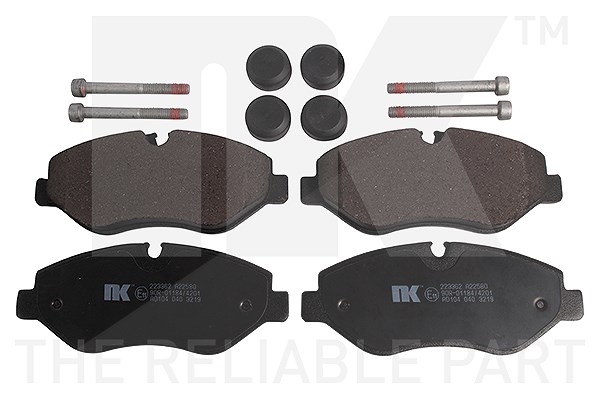 Nk Satz Bremsbeläge Vorderachse SYSTEM BREMBO [Hersteller-Nr. 223362] für VW, Mercedes-Benz