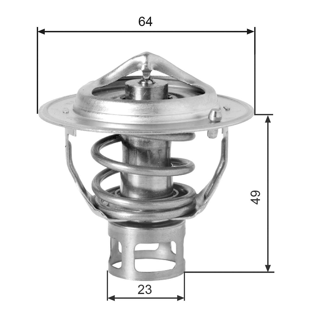 Gates Thermostat, Kühlmittel [Hersteller-Nr. TH04077] für Nissan