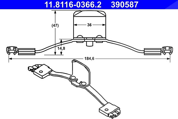 Ate Feder, Bremssattel [Hersteller-Nr. 11.8116-0366.2] für Volvo