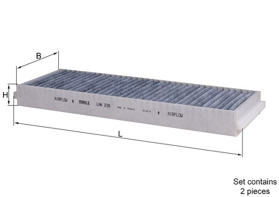 Mahle Filter, Innenraumluft [Hersteller-Nr. LAK239/S] für VW, Audi, Lamborghini, Toyota