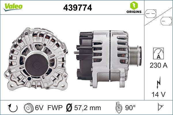 Valeo Generator [Hersteller-Nr. 439774] für Porsche, VW