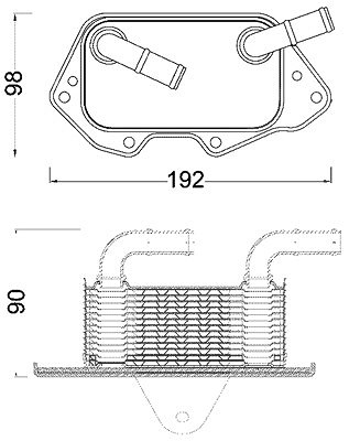 Mahle Ölkühler, Motoröl [Hersteller-Nr. CLC186000S] für VW, Audi