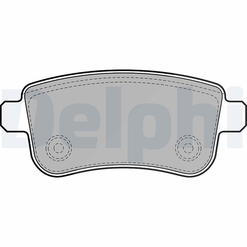 Delphi Bremsbeläge hinten (Satz) [Hersteller-Nr. LP2153] für Mercedes-Benz, Mitsubishi, Renault