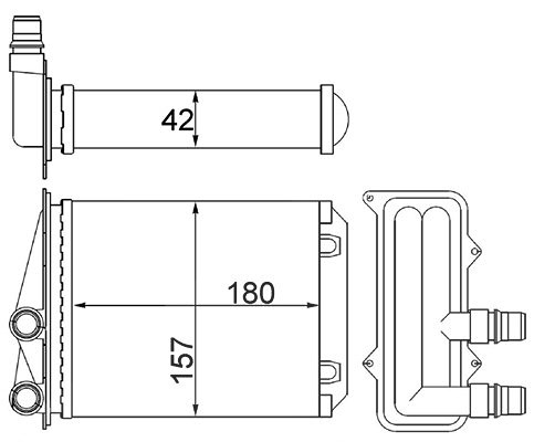 Mahle Wärmetauscher, Innenraumheizung [Hersteller-Nr. AH246000S] für Nissan, Opel, Vauxhall, Renault