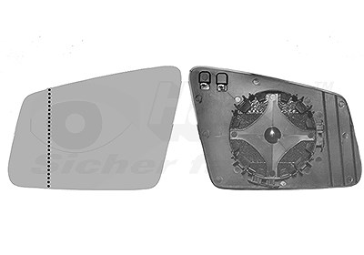 Van Wezel Spiegelglas, Außenspiegel [Hersteller-Nr. 3044837] für Mercedes-Benz