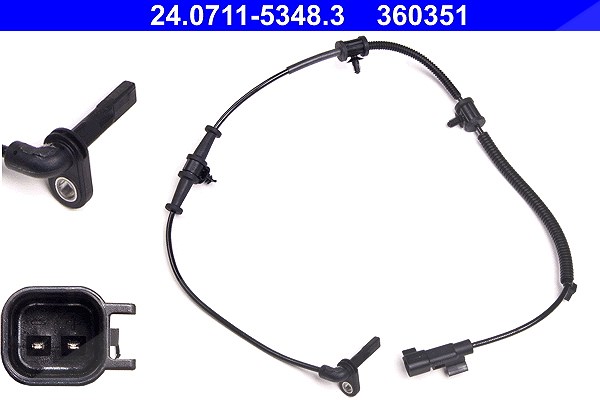 Ate Sensor, Raddrehzahl [Hersteller-Nr. 24.0711-5348.3] für Opel, Chevrolet, Vauxhall