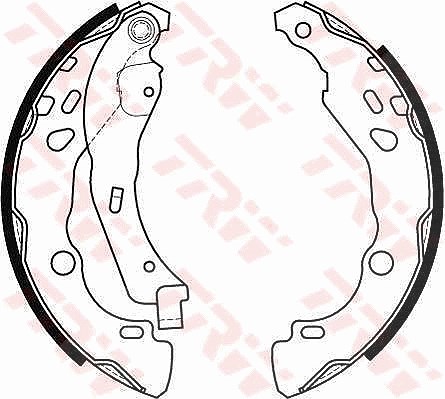 Trw Bremsbackensatz [Hersteller-Nr. GS8455] für Dacia, Ds, Hyundai, Citroën, Renault, Nissan, Peugeot