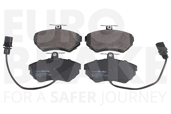 Eurobrake Bremsbelagsatz Vorne inkl. Verschleißwarnkontakt [Hersteller-Nr. 5502224756] für Audi, VW, Seat